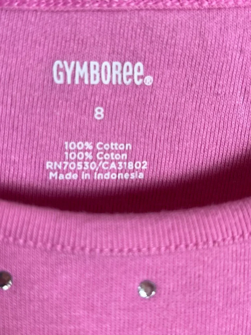 2010‎ Gymboree Pink Long Sleeve Rhinestone Top 8 vintage